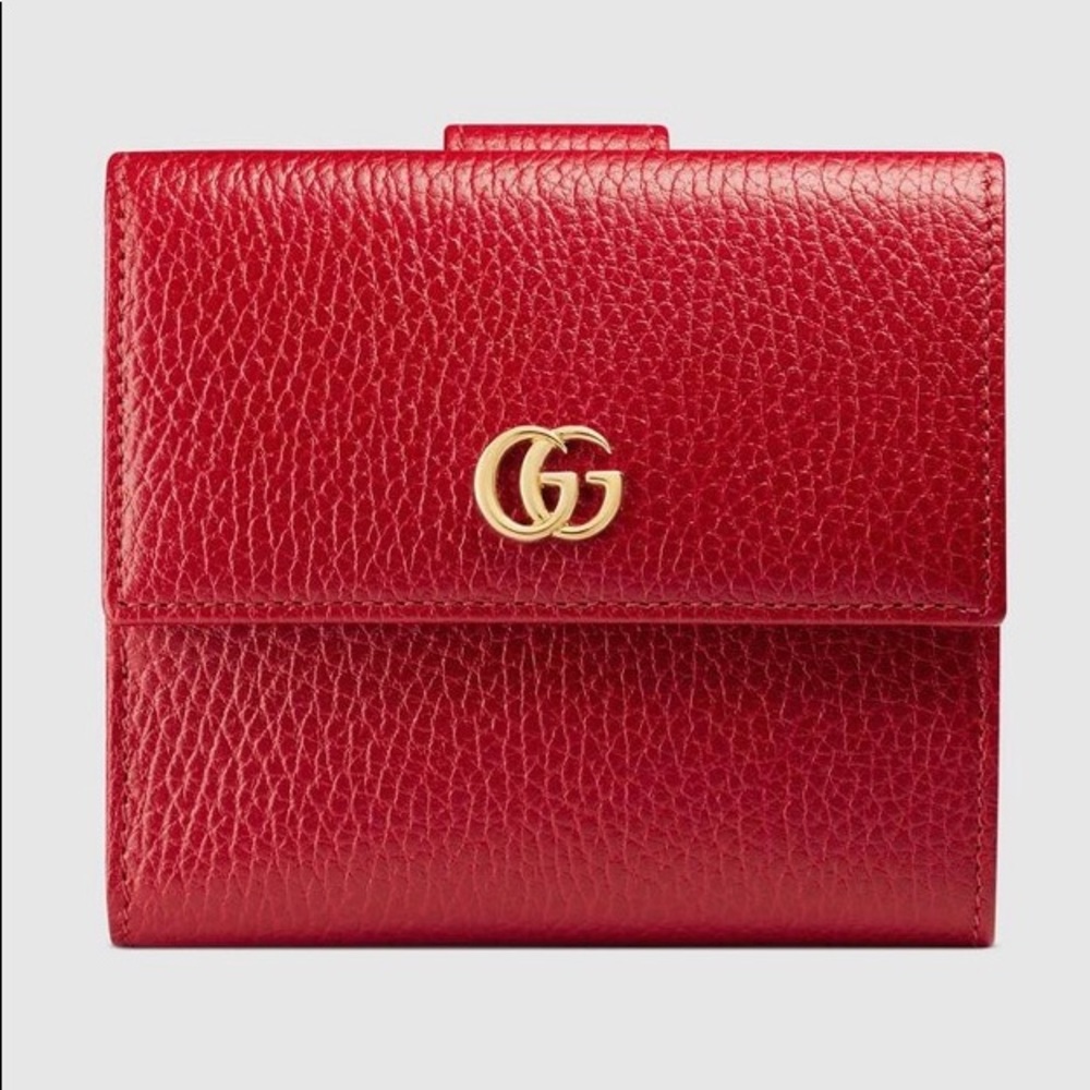 Authentic Gucci Leather Flap Wallet